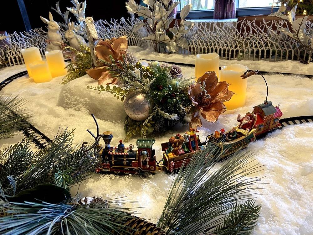 外交官の家のクリスマス飾りの写真
