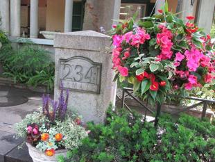 山手234番館 ハンギングバスケットとプランターの植替えをしました