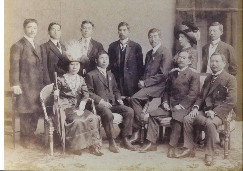 内田定槌とストックホルム大会の写真