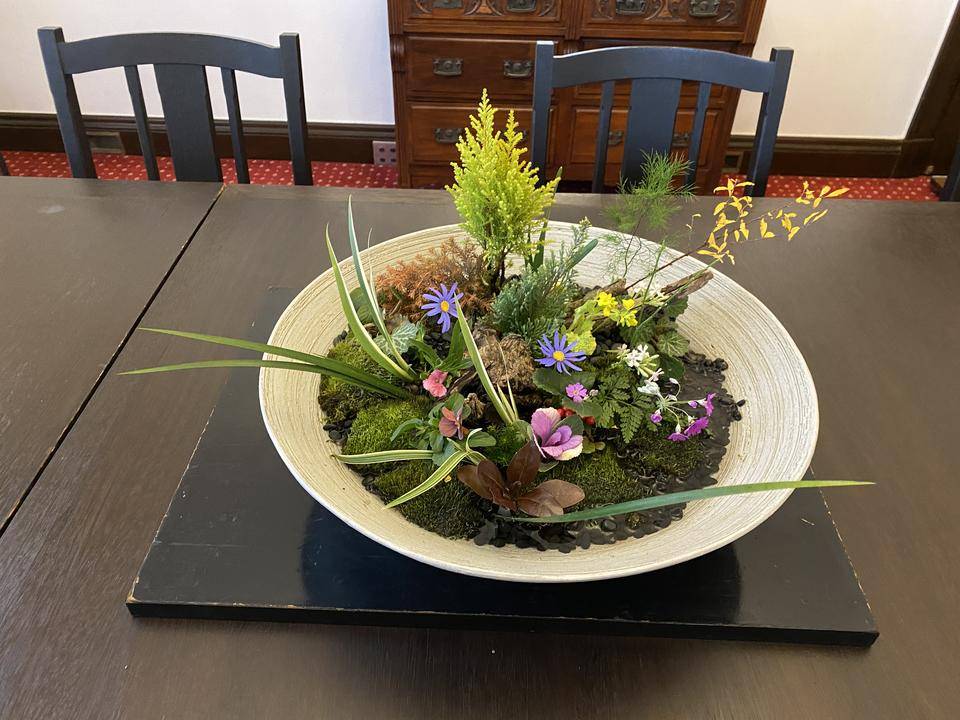 横浜市イギリス館　お正月装飾の写真