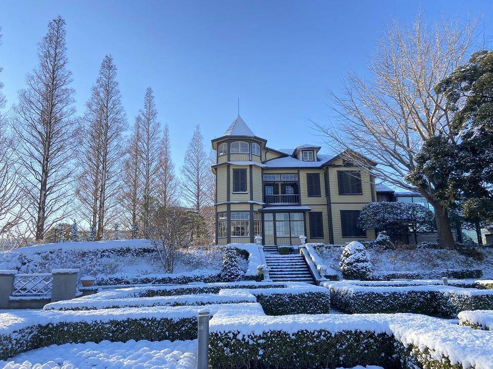 外交官の家「雪と西洋館」の写真