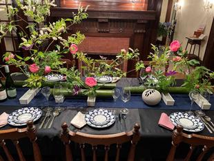 山手111番館　花と器のハーモニー2023一葉式いけ花装飾