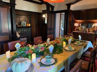 外交官の家ハロウィン装飾~Halloween  party  with  flowers  and  family !!~