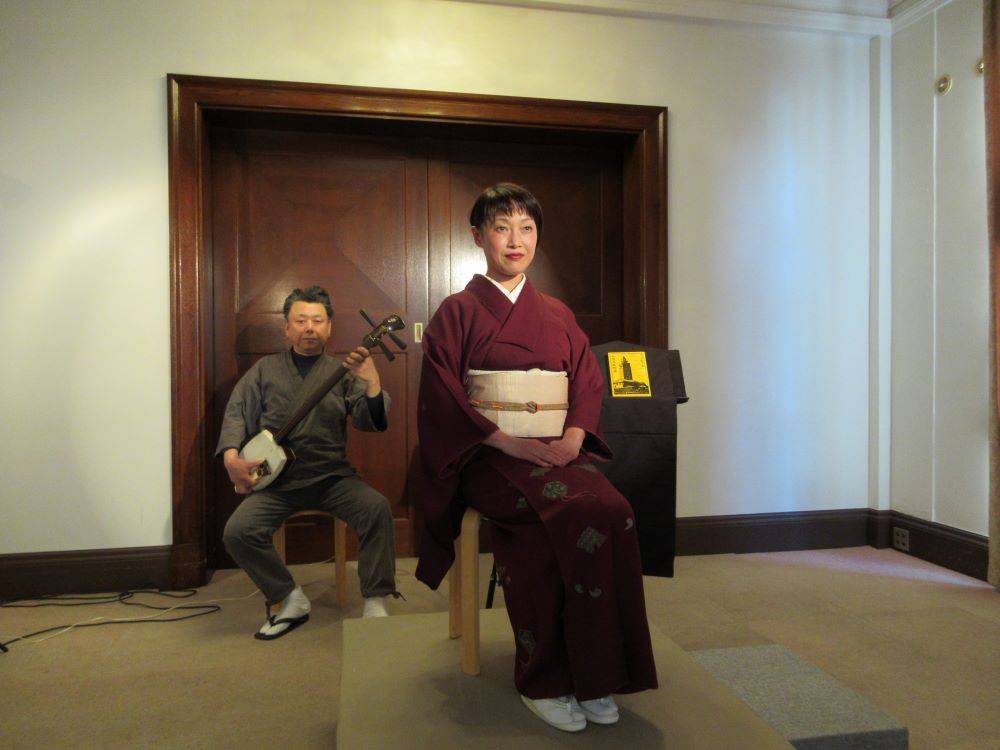 横浜市イギリス館 第17回横浜山手芸術祭 語り&津軽三味線「七つの顔の銀次」(川口松太郎作)の写真