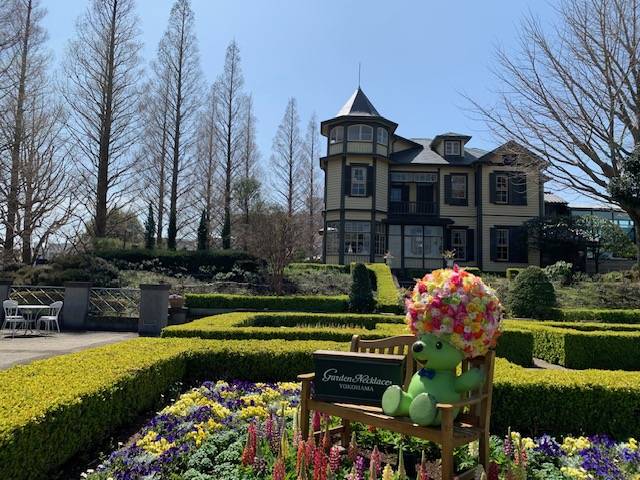 外交官の家 庭園花模様の写真