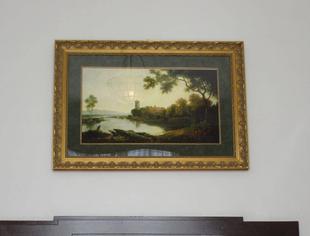 横浜市イギリス館　寝室の絵画