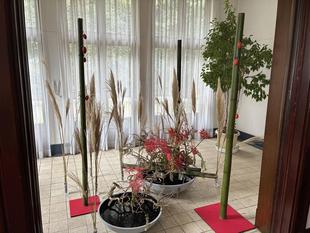 横浜市イギリス館　お月見装飾「花月夜、君想ふ」