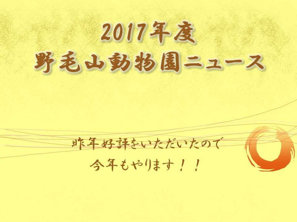 2017年度 野毛山動物園ニュース!の写真