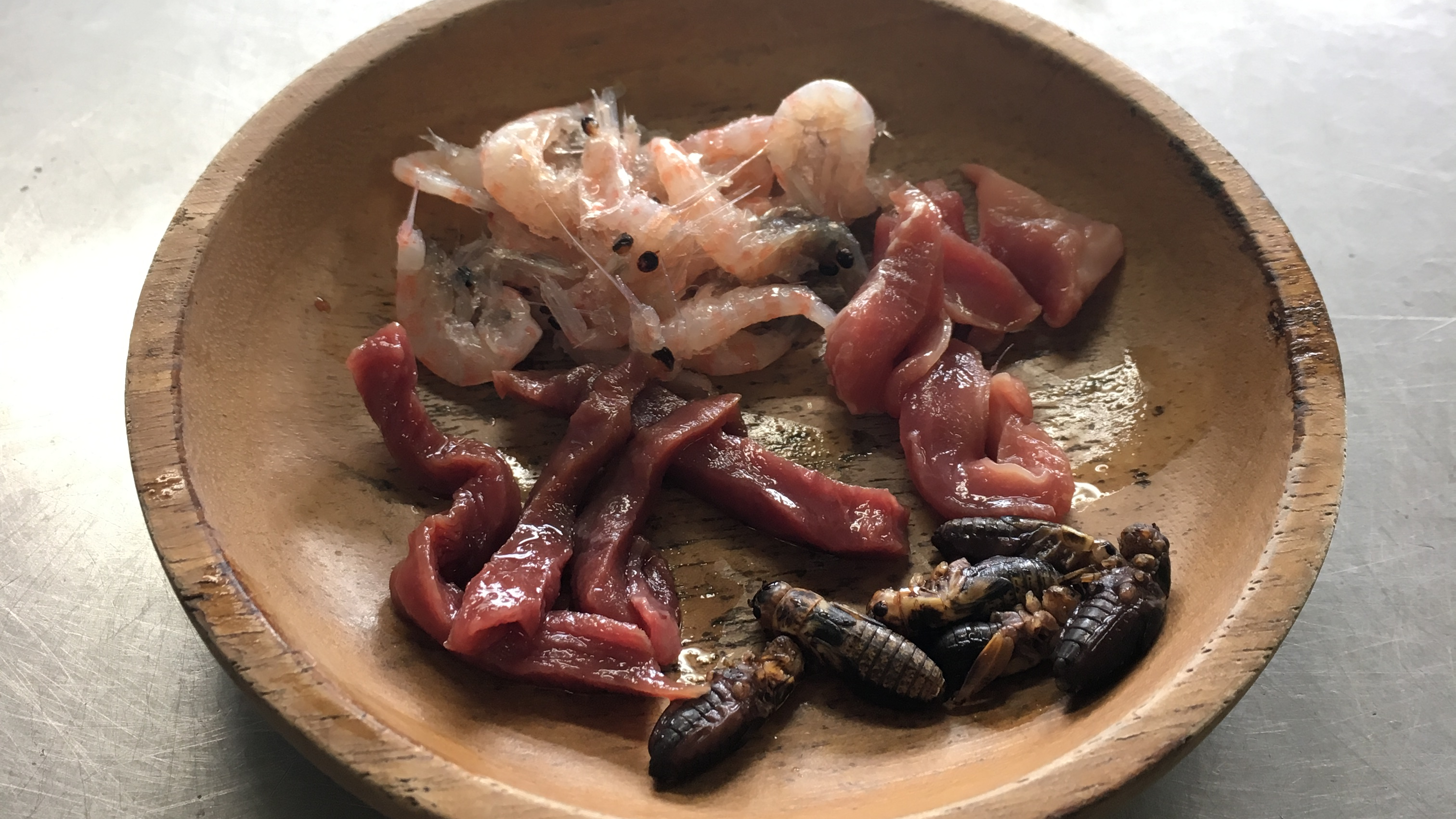 餌クイズ~答え編~&砂肝が出来るまでの写真