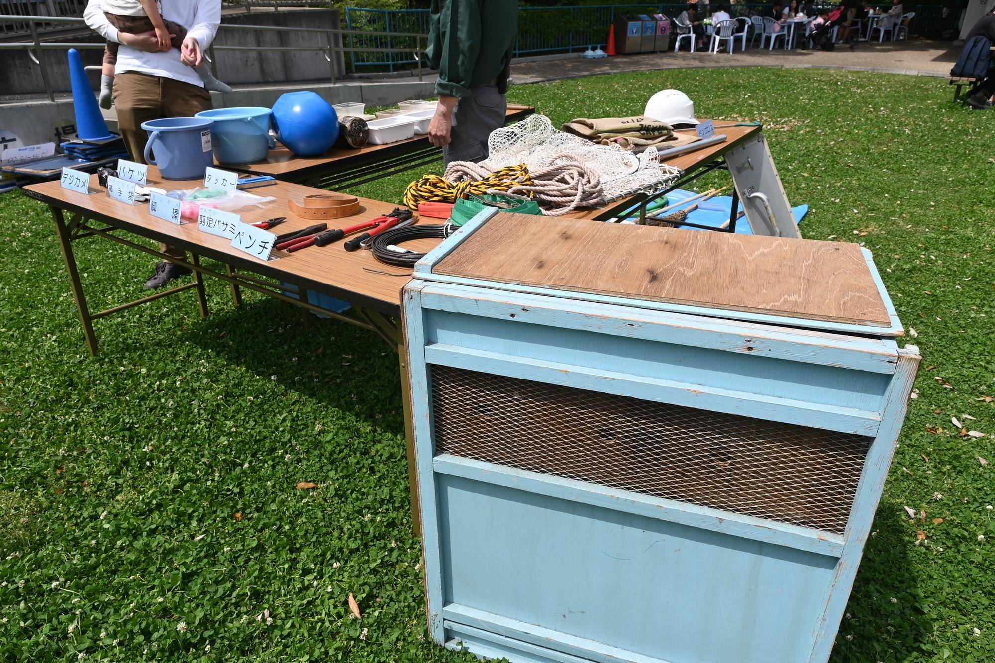 飼育の日イベント「飼育の小道具のぞき見」の写真