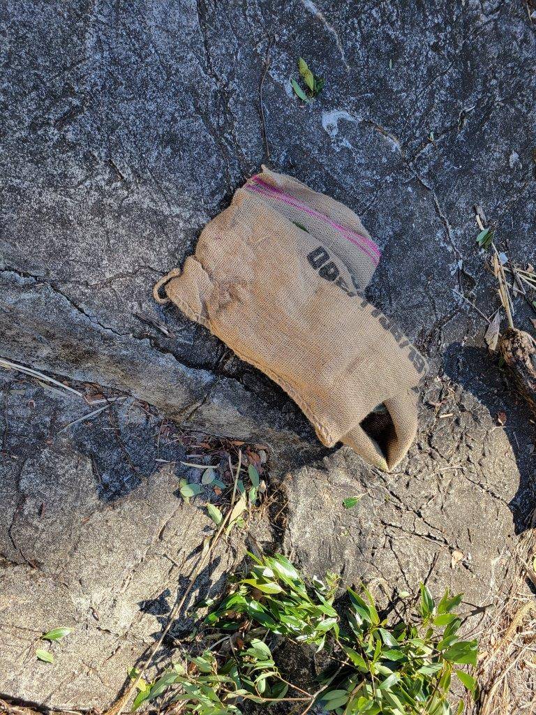 中に餌が入った麻袋