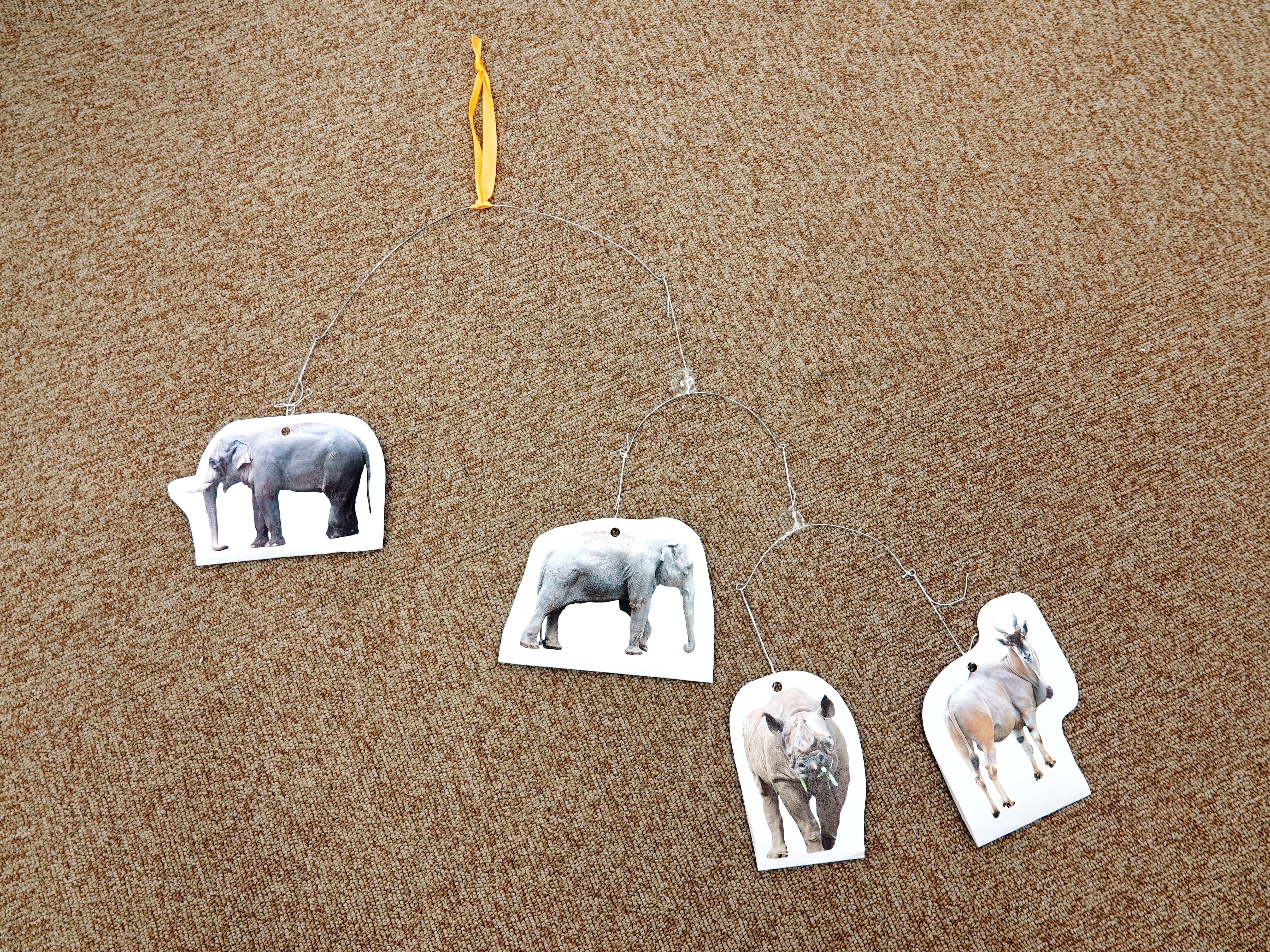 ズーラシアどうぶつ教室・動物モビールを作ろう!の写真