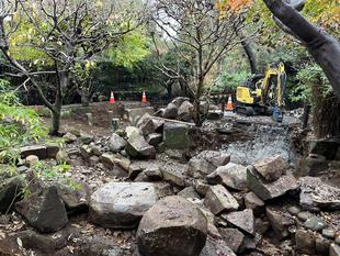 ウォークインバードケージも工事中！