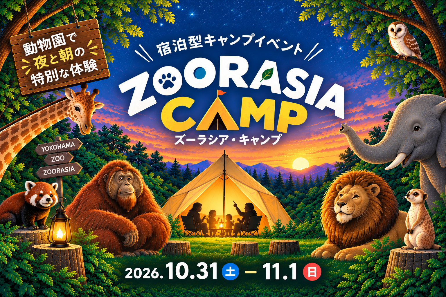 【10/14追記】「ズーラシア・キャンプ」を開催します！の写真